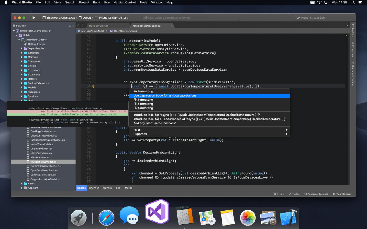 How to use local db in visual studio for mac